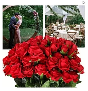 IDEA REGALO BOUQUET DI ROSE ARTIFICIALI REALISTICI COMPOSIZIONI FLOREALI CASA - Foto 1 di 24