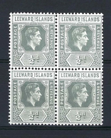 Leeward Islands 1938 Sc# 104 King George block 4 MNH Cover