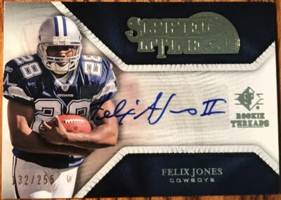 2008 SP Rookie Threads Scripted In Time Felix Jones ST-FJ #’d 132/255 - Image 1 of 2
