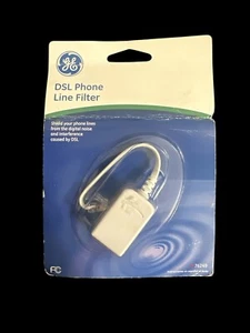 GE DSL Filter Single Phone Line Home Telephone Fax Machine Modem White New - Afbeelding 1 van 2
