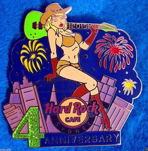 SYDNEY 4th ANNIVERSARY SEXY BLONDE BIKINI LEATHER BOOTS GIRL Hard Rock Cafe PIN - Picture 1 of 1