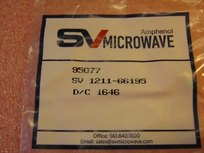 Conector RF Microondas SV 1211-66195 (ahora Amphenol) Foto 1 de 4