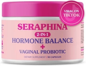 Seraphina Vaginal Probiotics 2-in-1 for Women + Hormone Balance - 30 count - Picture 1 of 7