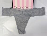 PINK Large L *NWT* Victoria Secret Solid Gray Cotton Brazilian Cheeky Panty