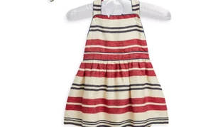 Ralph Lauren Striped Linen Dress Baby Girls 18M Ralph Red Sleeveless Pullover - Picture 1 of 15