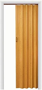 HSP3680K Homestyle Plaza PVC Vinyl Accordion Door, 36" X 80", Oak - Picture 1 of 8