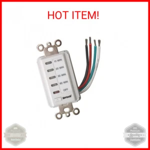 Woods 59008 in-Wall 60-Minute Digital Countdown Timer; White - Picture 1 of 2