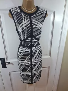 Joseph Ribkoff Black & Multicoloured Striped Dress, UK 12, Great Condition - Picture 1 of 9