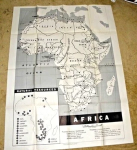 ENORME MAPA ILUSTRADO ITALIA COLONIAS EUROPEAS ITALIANAS EN INDUSTRIAS ÁFRICA 1951 - Imagen 1 de 12