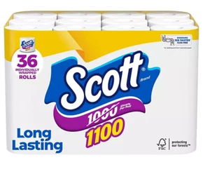 Scott 1100 1-Ply Toilet Paper 36 rolls, 1100 sheets/roll - FREE shipping - Picture 1 of 1