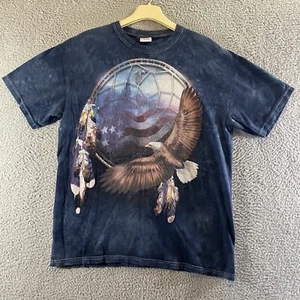 The Mountain Shirt Herren Medium Blau American Dream Catcher Tye Dye Tee Baumwolle - Bild 1 von 12
