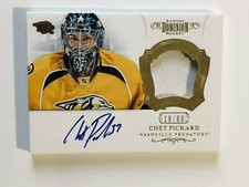 2012-13 DOMINION HOCKEY No.8 CHET PICKARD JERSEY,AUTO,#18/60 