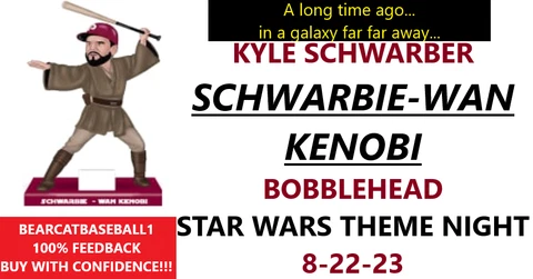 KYLE SCHWARBER PHILADELPHIA PHILLIES STAR WARS BOBBLEHEAD 8-22-23 THEME PRE-SALE Cover