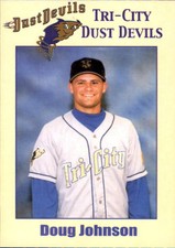 2002 Tri-City Dust Devils Team Issue #20 Doug Johnson Pelham New Hampshire Card