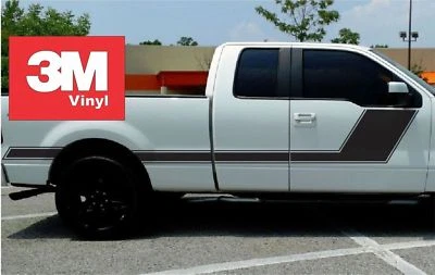 Angled Hockey 3M Vinyl Sticker Graphic Decals Stripe Ford F150 04 -08 Super Cab - Image 1 of 4