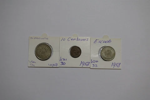 INDIA PORTUGAL - 1958 COLONIAL 3 COINS B49 #1444 Cover