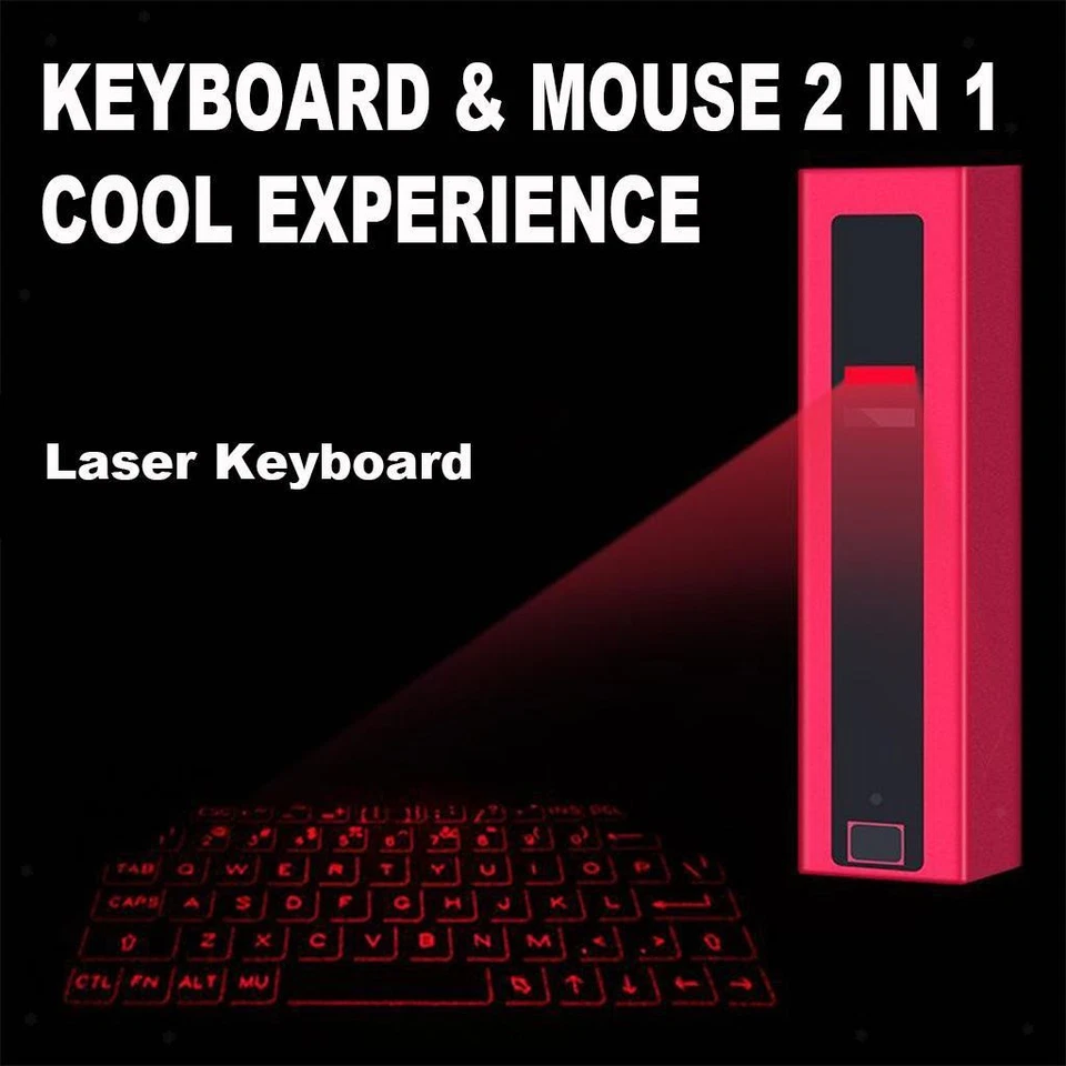 Virtual Laser Projection Bluetooth Keyboard Voice Broadcast for Computer - Image 1 of 1