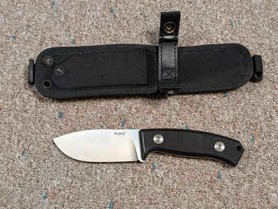 Vintage Lion Steel Knife Fixed Blade Composite Handle Panels w/Sheath Fantastic - Image 1 of 4