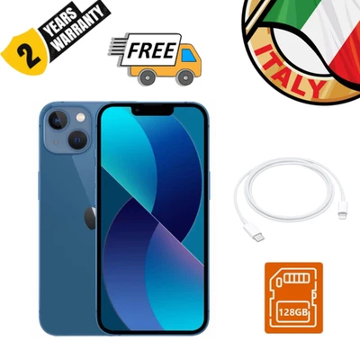 NUOVO Apple iPhone 13 mini -128GB -Blu (Sbloccato)✔️Garanzia 24 MESI ✔️Originale - Immagine 1 di 4