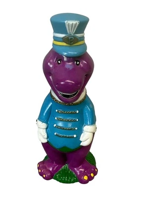 Vintage 1993 Barney & Friends Conductor Resin Figurine Lyons Group Purple Dino - Image 1 of 4