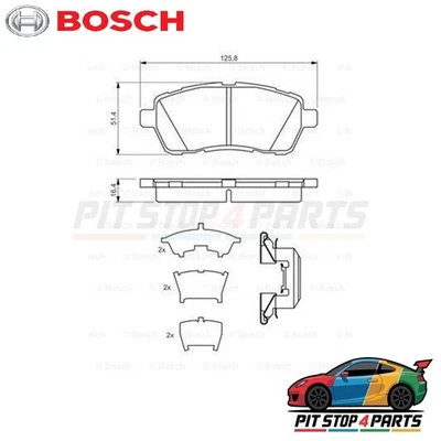 Conjunto de pastilhas de freio Bosch 0986494652 baixo metálico compatível com Subaru Justy 2008-2025 - Imagem 1 de 4