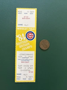 DENNIS ECKERSLEY 1st MLB HR 1985 Reds Cubs ticket stub DAVE PARKER 2 HR ROSE - Picture 1 of 2