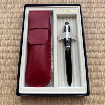 SAILOR Pluma Estilográfica con Estuche de Cuero Japón Importación Rara Foto 1 de 4