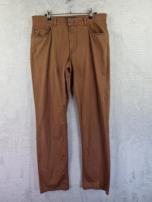 Pantalones de mezclilla Brax Cooper elegantes para hombre 34x34 marrón tostado estilo algodón elástico  Foto 1 de 4