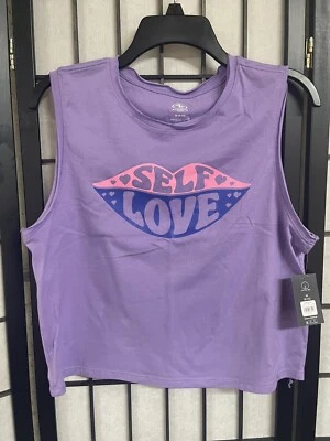 Athletic Works M (8-10) Cotton Graphic Tank Violet Sky New SKU A29 - Изображение 1 из 3