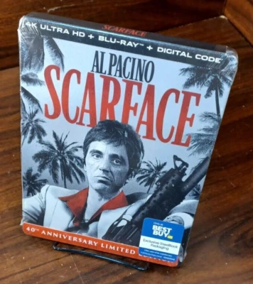 Scarface 40th anniversary 4K Steelbook  (4K+Blu-ray) NEW (Sealed)-Free Shipping - Image 1 of 4