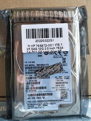 fit  765872-001 1TB 7.2K SAS 12G 2.5 inch 765464-B21 G9 hard drive NEW - Image 1 of 4