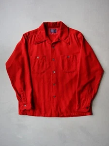Vintage 60s Pendleton Shirt L Board Shirt Flap Pocket Loop Collar Made in USA - Picture 1 of 9