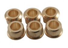 Kluson Guitar Tuner Conversion Bushings • 10.5mm OD / 6.35mm ID • Gold (6) for sale