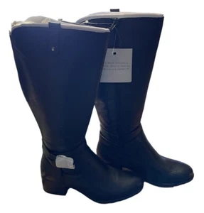 Naturalizer Womens Kim Leather Almond Toe Knee High Riding Boots Size 9 Wide - Picture 1 of 10