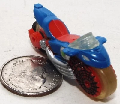 Very Small Micro Machine Spiderman Hyper Cycle Motorcycle # 2 - Image 1 of 3