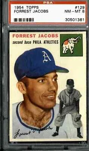 1954 Topps #129 Forrest Jacobs - PSA 8 - Picture 1 of 2
