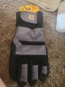 Carhartt Men's Flexer Insulated Gloves Gray/Black XL - Picture 1 of 2