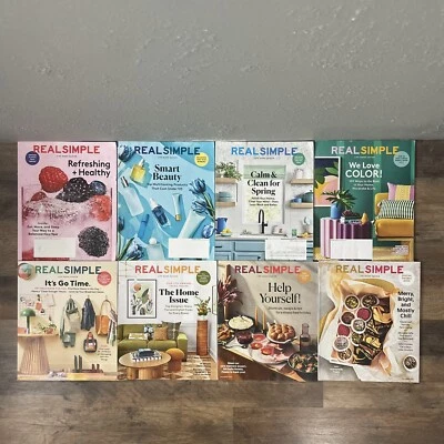 Real Simple Magazine Lot of 8 Various 2022 Lifestyle Entertain Food Organizing - Image 1 of 4