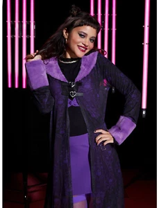 Mattel Monster High Clawdeen Purple Girls Sheer Duster Coat M, Medium - Picture 1 of 4