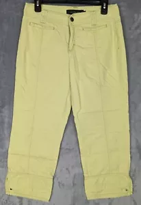 Calvin Klein Capris Yellow Lightweight Crop Pants Women's Size 6 - Picture 1 of 10
