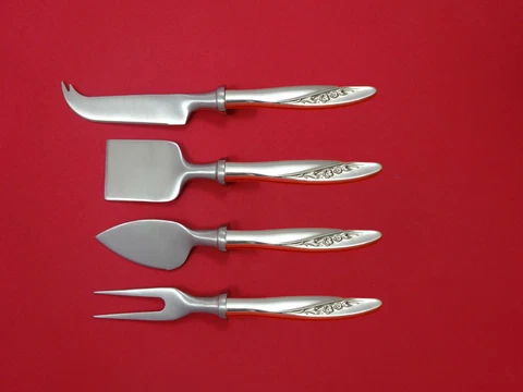 Blithe Spirit by Gorham Sterling Silver Cheese Serving Set 4 Piece HHWS  Custom Cover