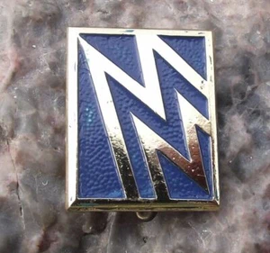 Vintage Leipzig Messe East Germany Exposition Trade Fair MM Logo Clasp Pin Badge - Picture 1 of 5