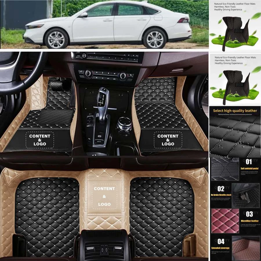 For Honda City Crosstour Car Floor Mats Luxury Liners Carpets Cargo Custom Rugs Foto 1 de 1