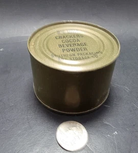 Rare Vintage US ARMY Military C Ration Can B-2 Crackers Cocoa Beverage Powder - Picture 1 of 5