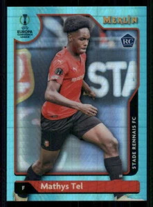 2021-22 Merlin UEFA Champions League Aqua Prism Refractors #22 Mathys Tel - Picture 1 of 2