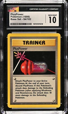 CGC 10 - 1999 Pokemon Base Set PlusPower 84/102 Pokemon Card - Image 1 of 2