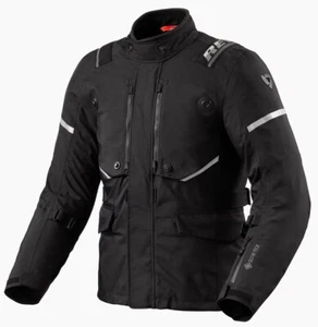 GIACCA JACKET MOTO REV'IT VERTICAL GTX LAMINATA GORE TEX BLACK SILVER TG S - Foto 1 di 2