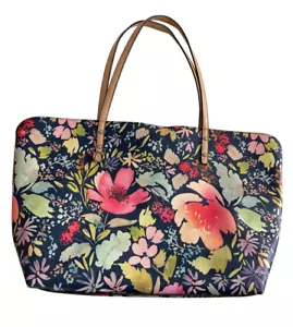 Mondani New York Women's Shopper Tote Handbag Navy Floral Beach Travel Bag NWT - Picture 1 of 5