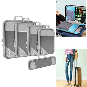 Lightweight Packing, Travel Compression Bags with Double Zipper & Handle - Picture 1 of 6