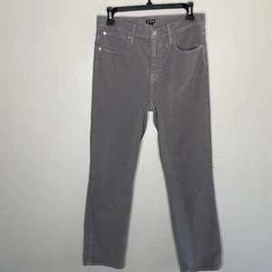 J.CREW Corduroy Pants Women 29 Gray Slim Straight 5-Pocket Cotton Stretch AB651 - Picture 1 of 12